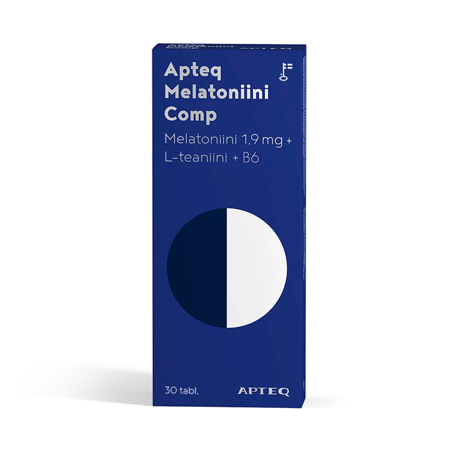 Apteq Melatoniini Comp 1,9 Mg, 30 tabl ja 60 tabl