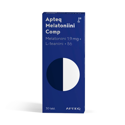 Apteq Melatoniini Comp 1,9 Mg, 30 tabl ja 60 tabl