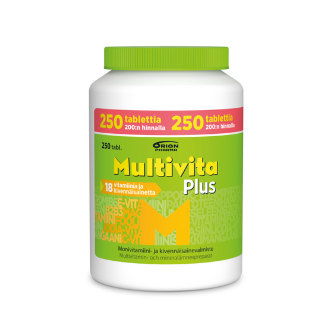 Multivita Plus monivitamiini kampanjapakkaus 250 tabl