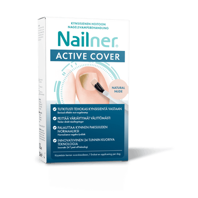 Nailner Active Cover Nude lakka ja sivellin kynsisieneen - 30 ml