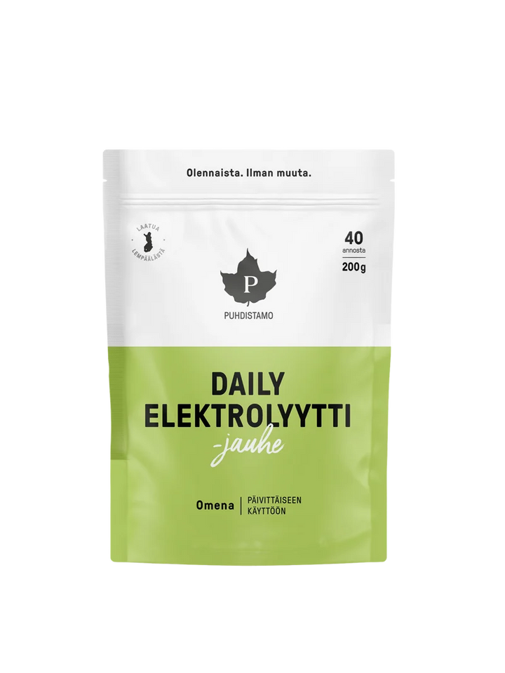 Puhdistamo Daily Elektrolyyttijauhe Omena 200 g