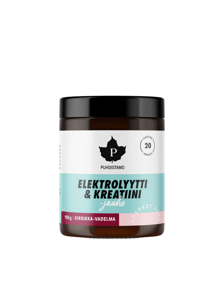 Puhdistamo Elektrolyytti & Kreatiini Kirsikka-Vadelma 100 g