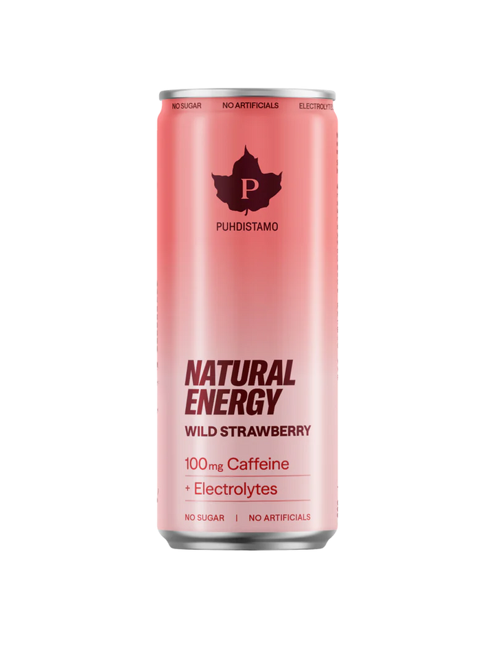 Puhdistamo Natural Energy Drink Wild Strawberry 330 ml