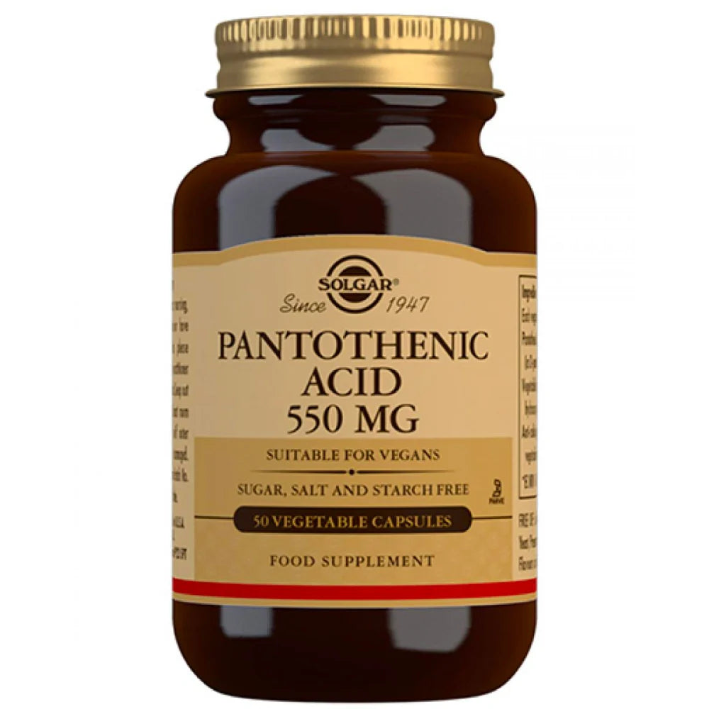 Solgar Pantoteenihappo (Pantothenic Acid) 550 mg 50 kaps