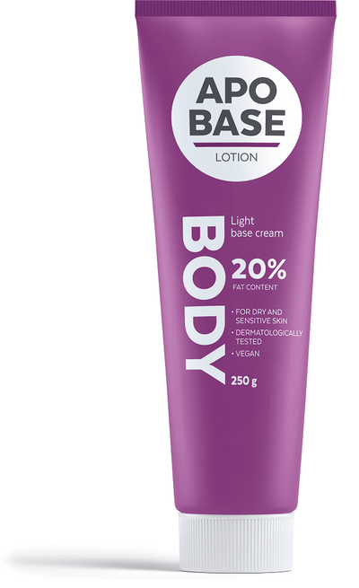 Apobase Lotion 20% kevyt perusvoide, a hydrating and lightweight lotion for daily use