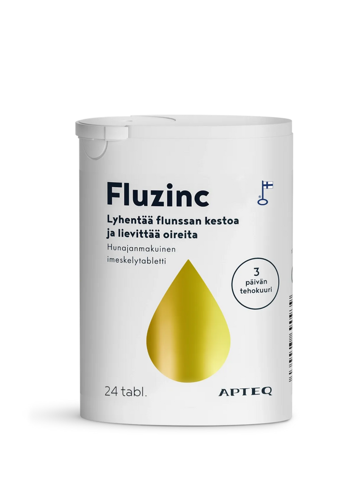 Apteq Fluzinc Hunaja, 24 tabl ja 72 tabl - Apteekki 360 Helsinki - Verkkoapteekki