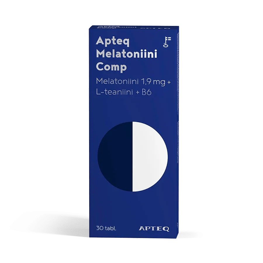 Apteq Melatoniini Comp 1,9 Mg, 30 tabl ja 60 tabl - Apteekki 360 Helsinki - Verkkoapteekki