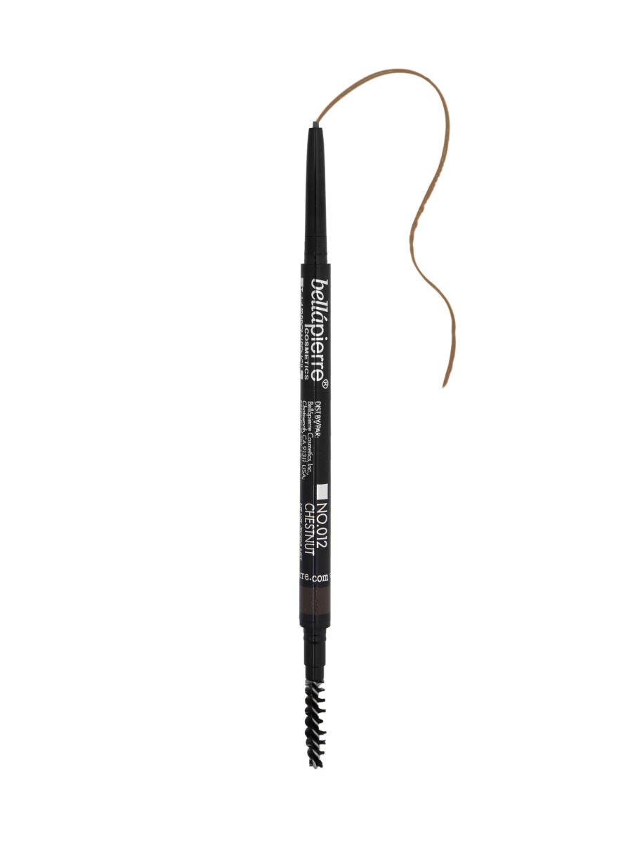 Kuva Bellápierre TwistUp Brow Pencil, Chestnut -tuotteesta, ruskea kulmakynä, joka on kätevä ja kestävä käyttää täydellisen kulmameikin tekemiseen