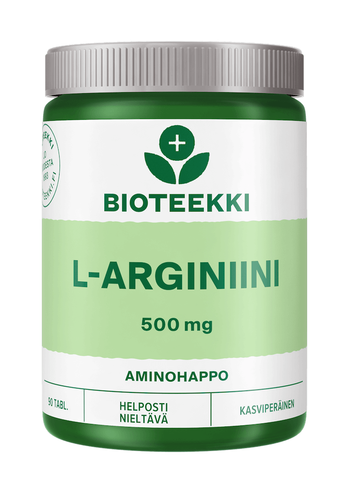 Bioteekki L-Arginiini 90 tablettia - Luonnollinen ravintolisä verenkierron tueksi