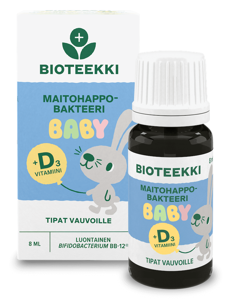 Kuva Bioteekki Maitohappobakteeri Baby + D3 Tipat Vauvalle tuotteesta 8 ml