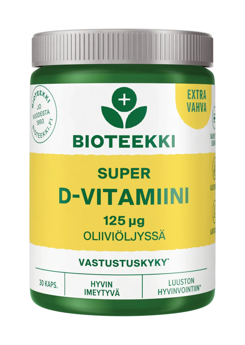 Bioteekki Super D-Vitamiini 125 ug (Oliiviöljyssä) - Apteekki 360 Helsinki - Verkkoapteekki