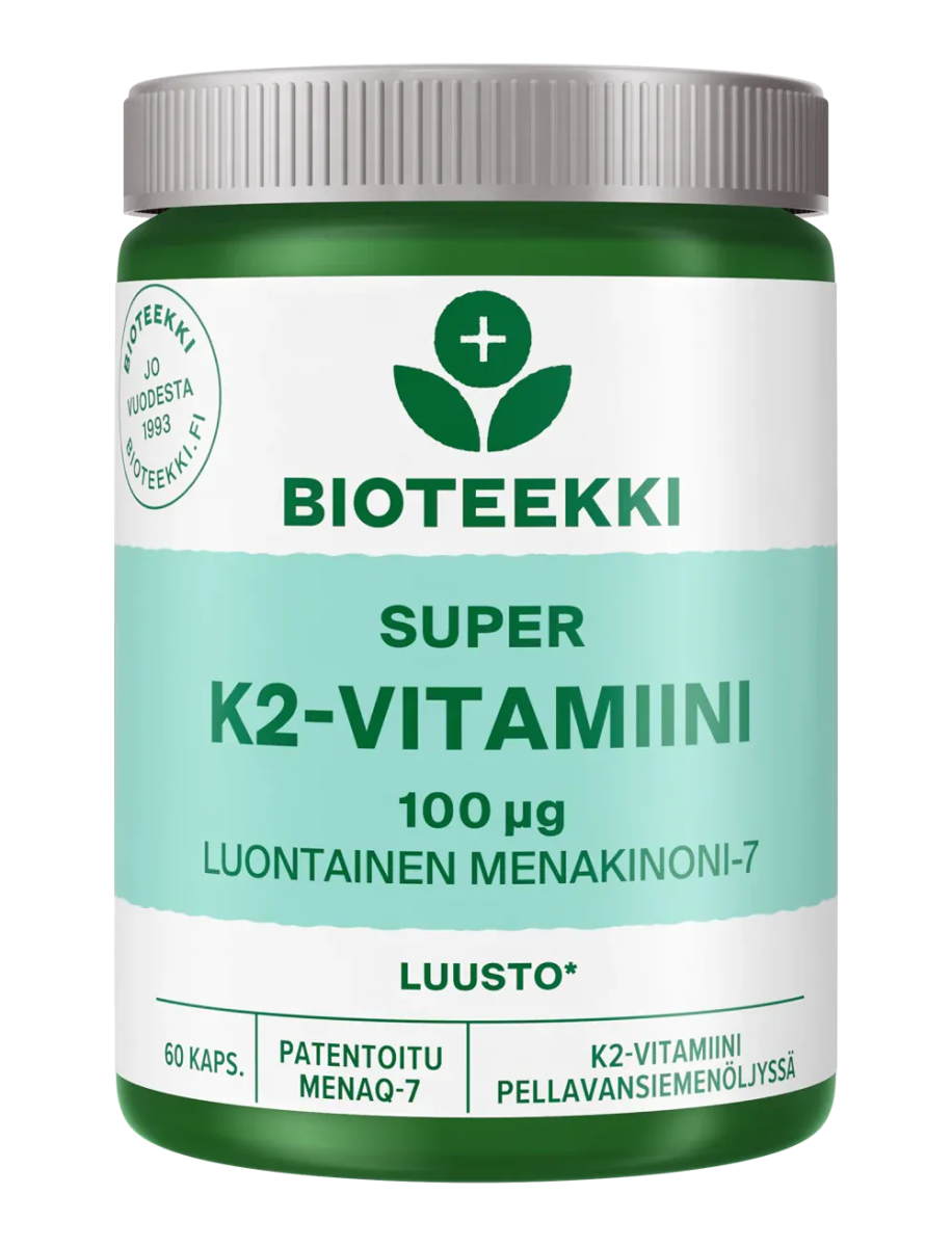 Bioteekki Super K2-Vitamiini (Menakinoni-7) - Apteekki 360 Helsinki - Verkkoapteekki