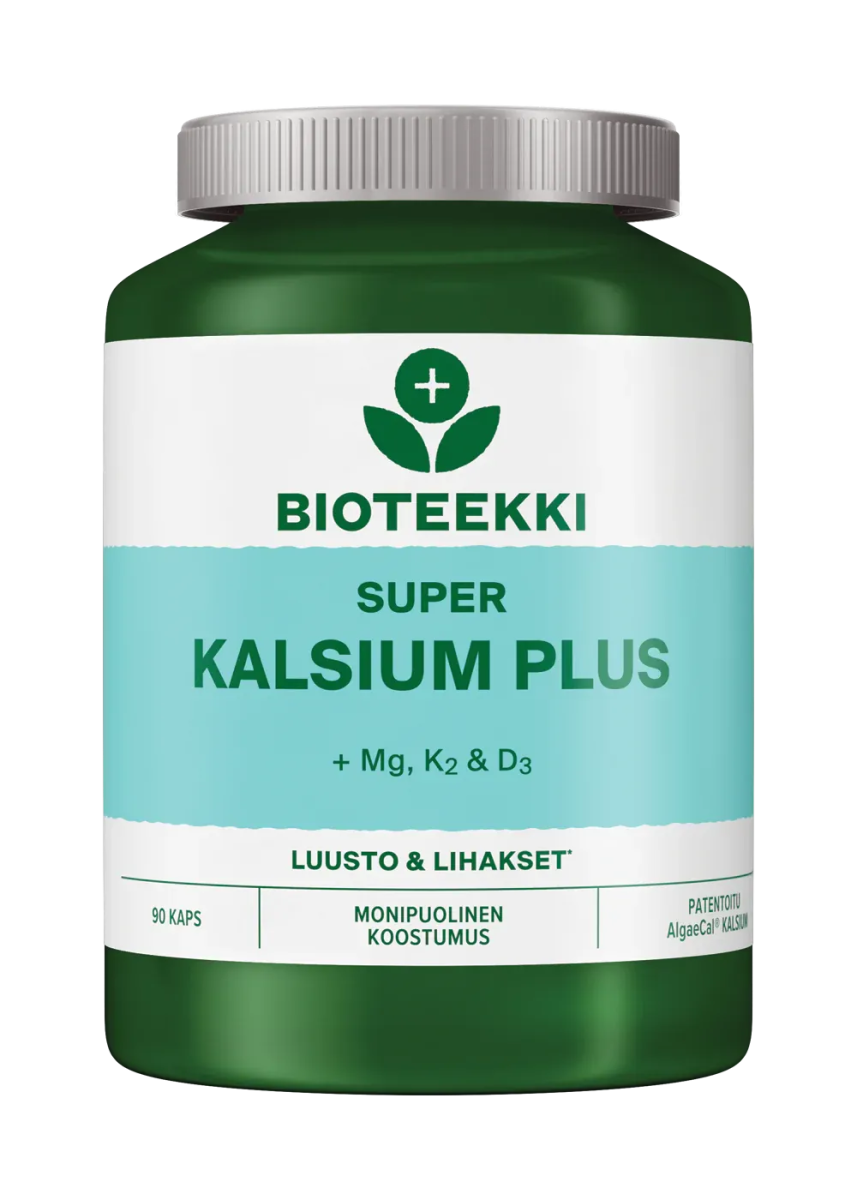 Bioteekki Super Kalsium Plus (+Magnesium, K2-vitamiini, D3-vitamiini) - Apteekki 360 Helsinki - Verkkoapteekki