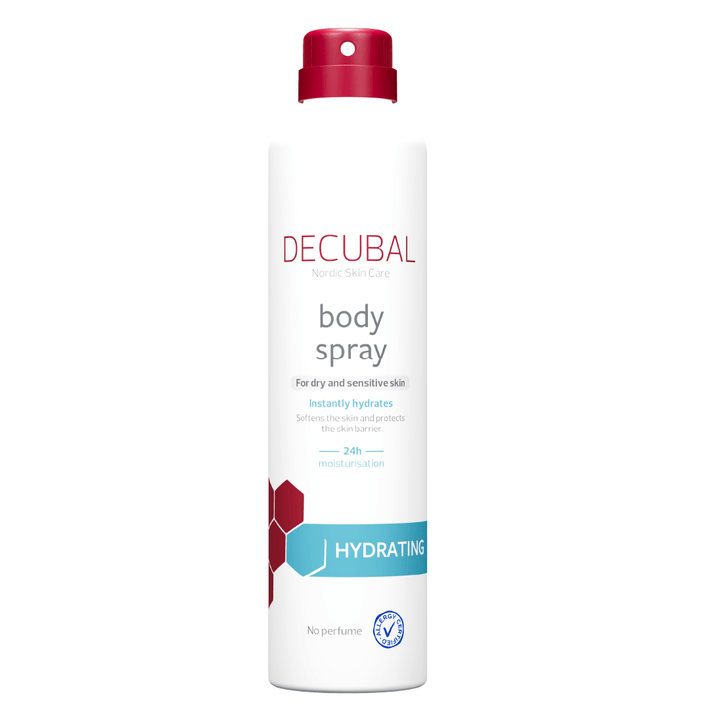 Suihkuta Decubal Hydrating Body Spray 200 ml ihollesi kosteuttaen sitä
