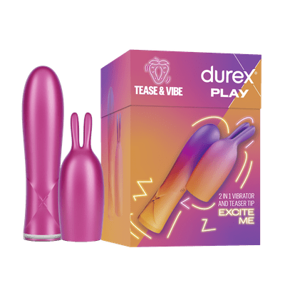 Durex Play Vibe&Tease vibraattori 1 kpl tuote, joka tarjoaa nautinnollisia värinöitä ja kihelmöiviä tuntemuksia