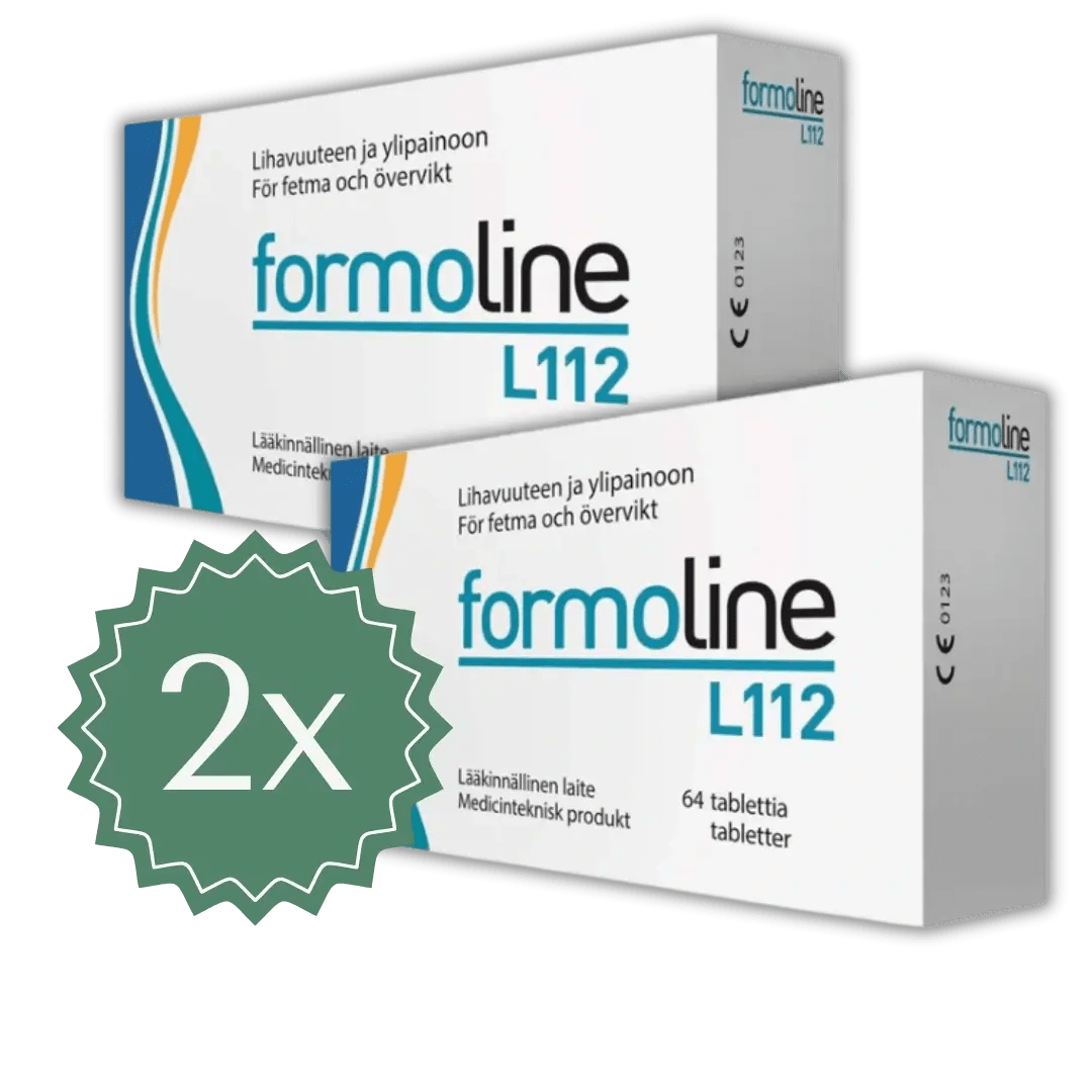 Formoline L112 500mg, 2 x 64 tabl säästöpakkaus - tehokas painonhallintatuote ylimääräisen rasvan imeytymisen estämiseen