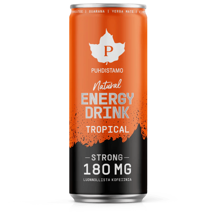 Kaupanpäällinen Puhdistamo Natural Energy Drink Tropical - Virkistävä ja luonnollinen energiadrinkki trooppisella maulla