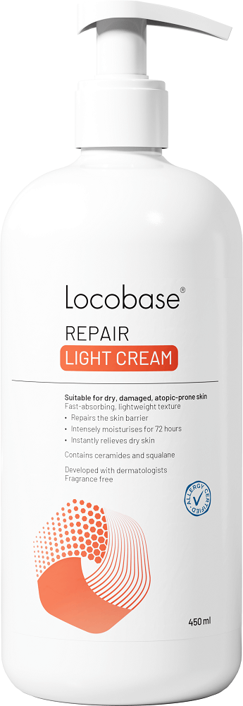 Locobase Repair Light Voide, 450 ml - Tehokas kosteusvoide kuivalle ja vaurioituneelle iholle 
