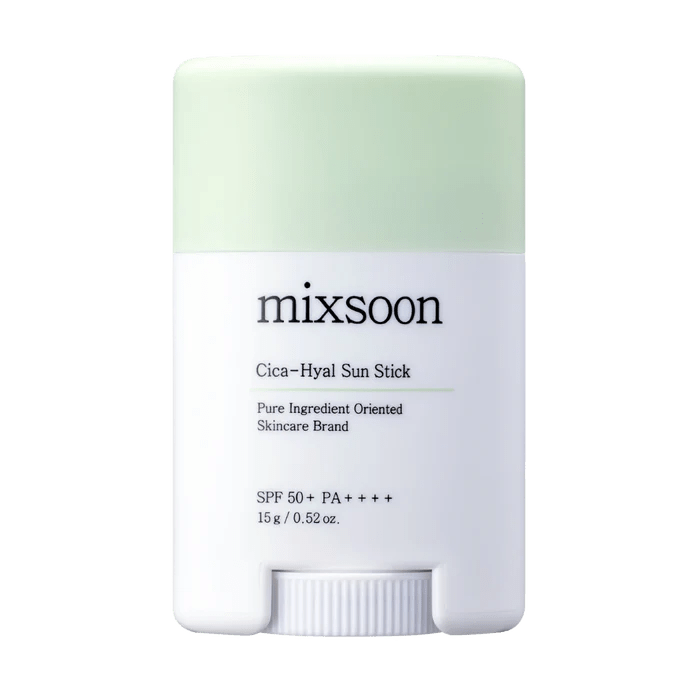Mixsoon Cica Hyal Sunstick SPF50 PA++++ - aurinkosuojaava huulivoide, joka sisältää cicaa ja hyaluronihappoa