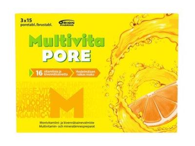Multivita Pore Monivitamiini - Ravitseva monivitamiinivalmiste helposti nautittavassa poretablettimuodossa