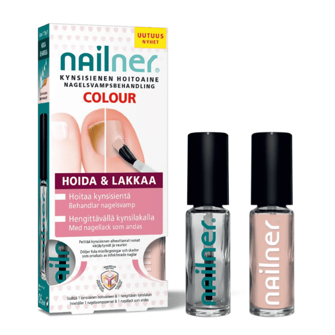 Nailner Hoida Ja Lakkaa Liuos kynsisienihoito - 2x5 ml - Apteekki 360 Helsinki - Verkkoapteekki