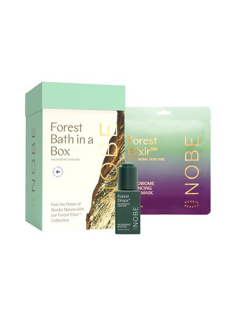 Nobe Forest Bath in a Box Set 3 - Luonnollinen kylpytuotteiden setti, joka sisältää metsäisiä tuoksuja ja rentouttavia tuotteita