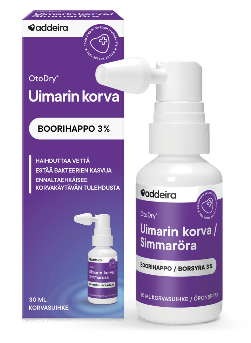 OtoDry suihke uimarin korvaan 30 ml - tehokas ja helppokäyttöinen korvasuihke uimareille ja veden harrastajille