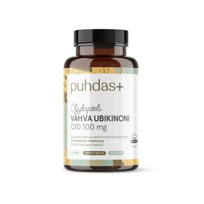 Puhdas+ Ubikinoni Q10 100Mg Oliiviöljy - Apteekki 360 Helsinki - Verkkoapteekki