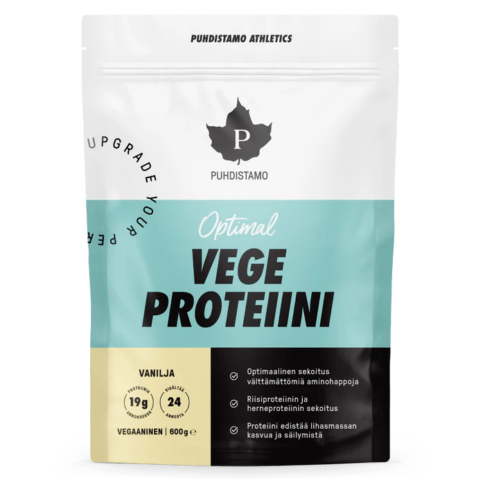 Kuva Puhdistamo Atheletics Optimal Vege Proteiini Vanilja 600 g tuotteesta