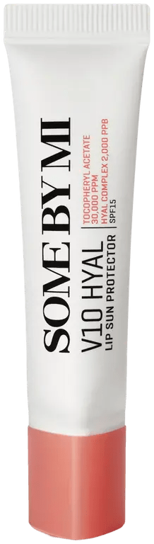 Some By Mi V10 Hyal Lip Protector SPF 15 Rosy - Hydrating lip balm with sun protection for soft, rosy lips