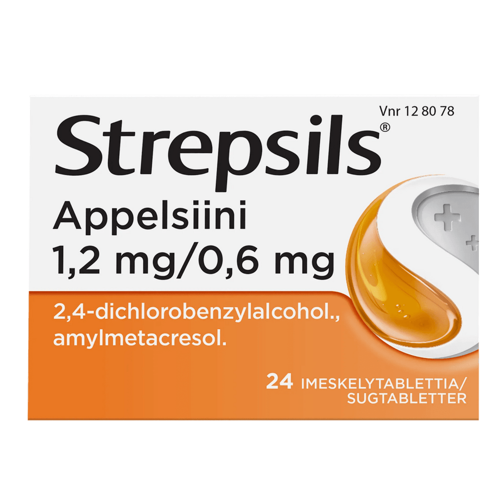 Strepsils Appelsiini 0,6 Mg/1,2 Mg Imeskelytabl - Apteekki 360 Helsinki - Verkkoapteekki