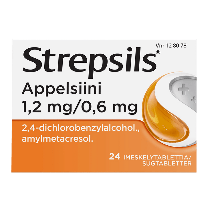 Strepsils Appelsiini 0,6 Mg/1,2 Mg Imeskelytabl - Apteekki 360 Helsinki - Verkkoapteekki