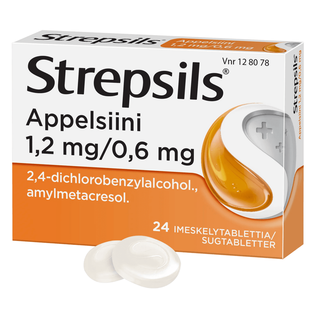 Strepsils Appelsiini 0,6 Mg/1,2 Mg Imeskelytabl - Apteekki 360 Helsinki - Verkkoapteekki