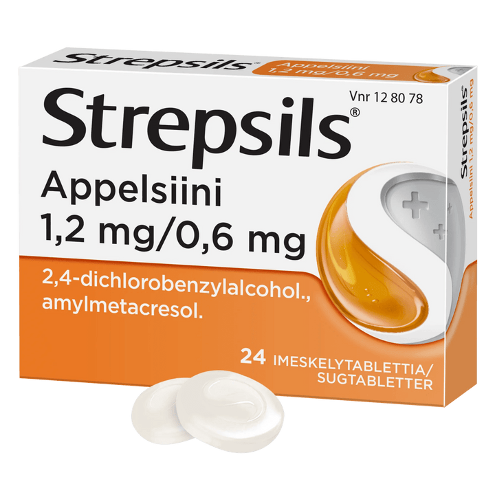 Strepsils Appelsiini 0,6 Mg/1,2 Mg Imeskelytabl - Apteekki 360 Helsinki - Verkkoapteekki
