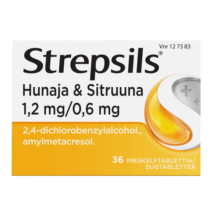 Strepsils Hunaja & Sitruuna 0,6 Mg/1,2 Mg Imeskelytabl - Apteekki 360 Helsinki - Verkkoapteekki