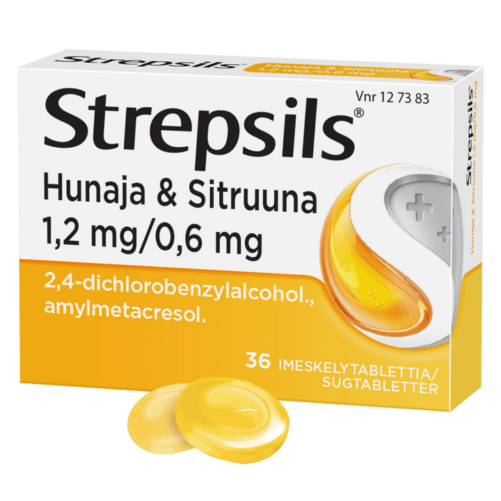 Strepsils Hunaja & Sitruuna 0,6 Mg/1,2 Mg Imeskelytabl - Apteekki 360 Helsinki - Verkkoapteekki