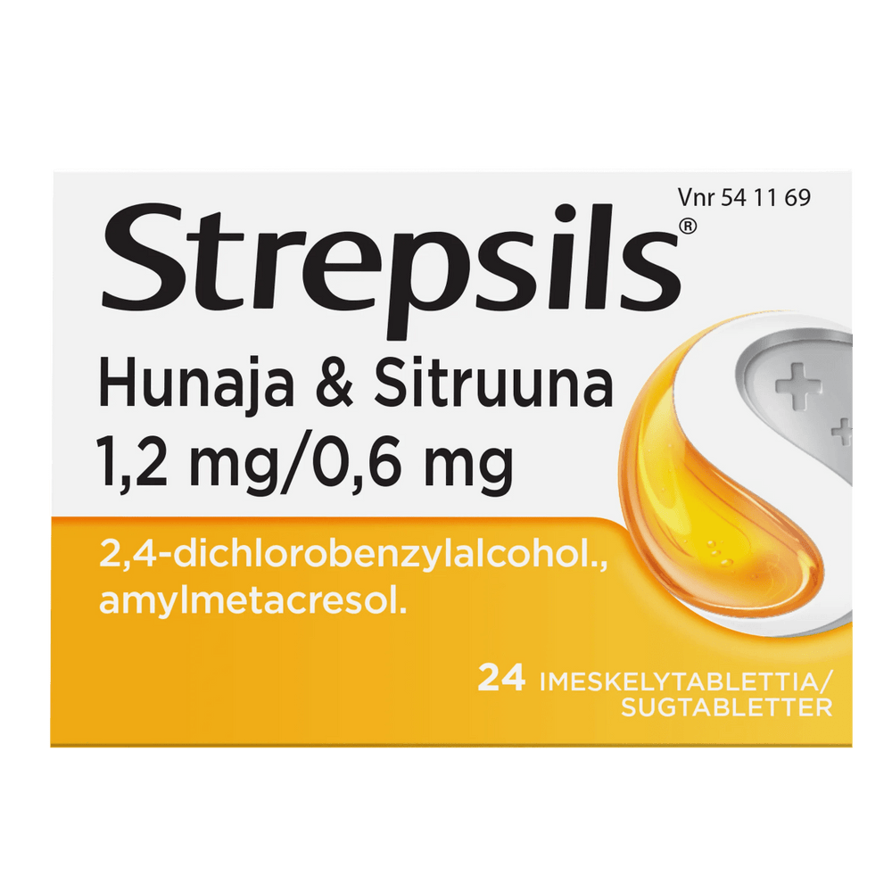 Strepsils Hunaja & Sitruuna 0,6 Mg/1,2 Mg Imeskelytabl - Apteekki 360 Helsinki - Verkkoapteekki