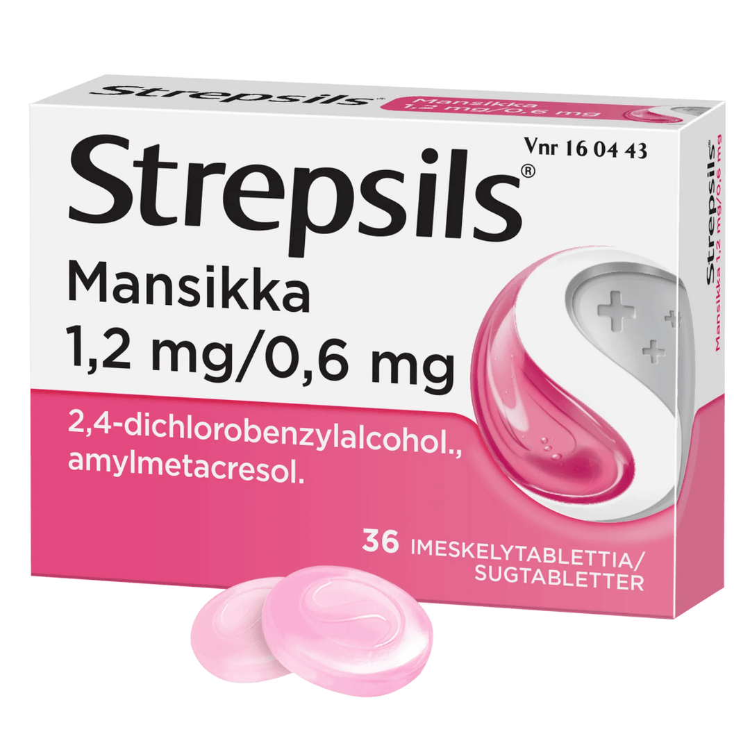 Strepsils Mansikka 0,6 Mg/1,2 Mg Imeskelytabl - Apteekki 360 Helsinki - Verkkoapteekki