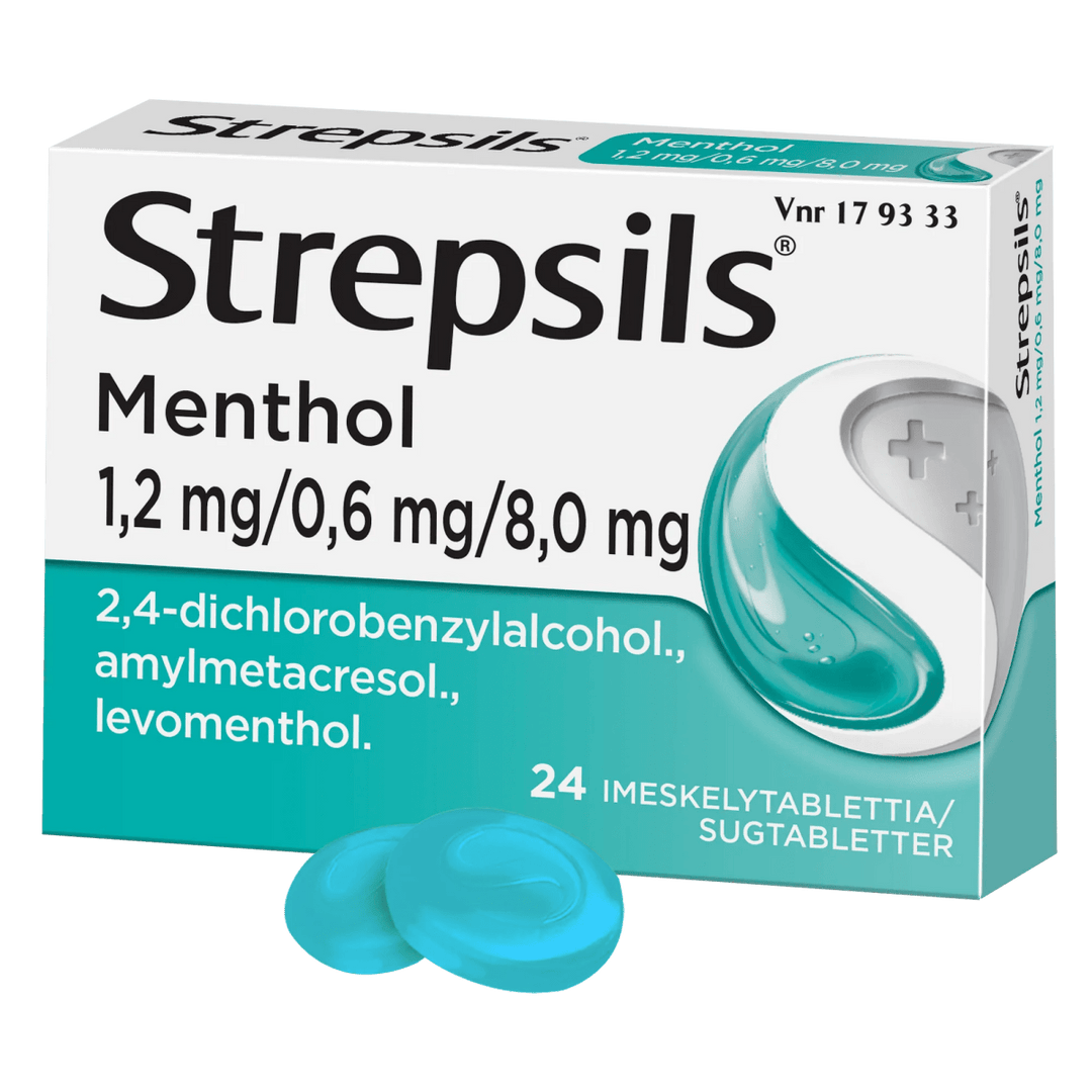 Strepsils Menthol 0,6 Mg/1,2 Mg/8 Mg Imeskelytabl - Apteekki 360 Helsinki - Verkkoapteekki