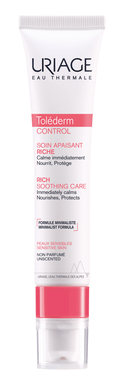 Uriage Tolederm Control Rich care 40 ml tuotekuva, rauhoittava ja kosteuttava voide herkälle iholle