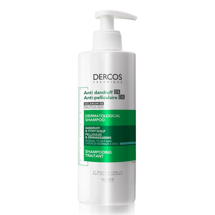 Vichy Dercos shampoo, joka on suunniteltu erityisesti rasvoittuville hiuksille, 390 ml