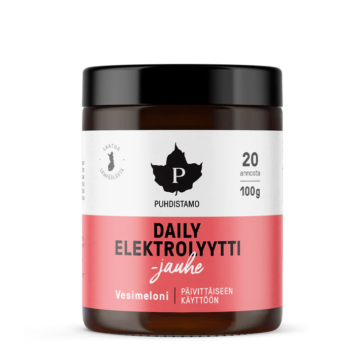  Puhdistamo Daily Elektrolyytti Vesimeloni 100 g - Terveellinen ja virkistävä elektrolyyttijuoma