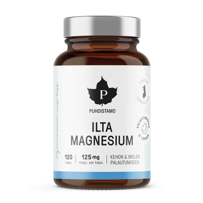 Puhdistamo Ilta Magnesium - Luonnollinen lisäravinne kehon rentoutumiseen