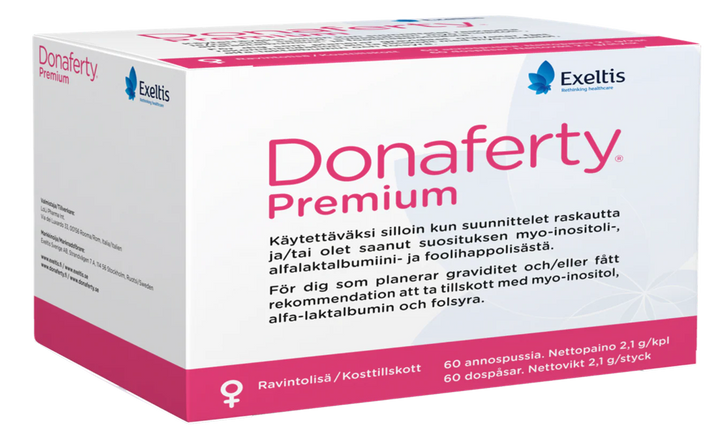 Donaferty Premium Ravintolisä (hedelmällisyys & raskauden suunnittelu)