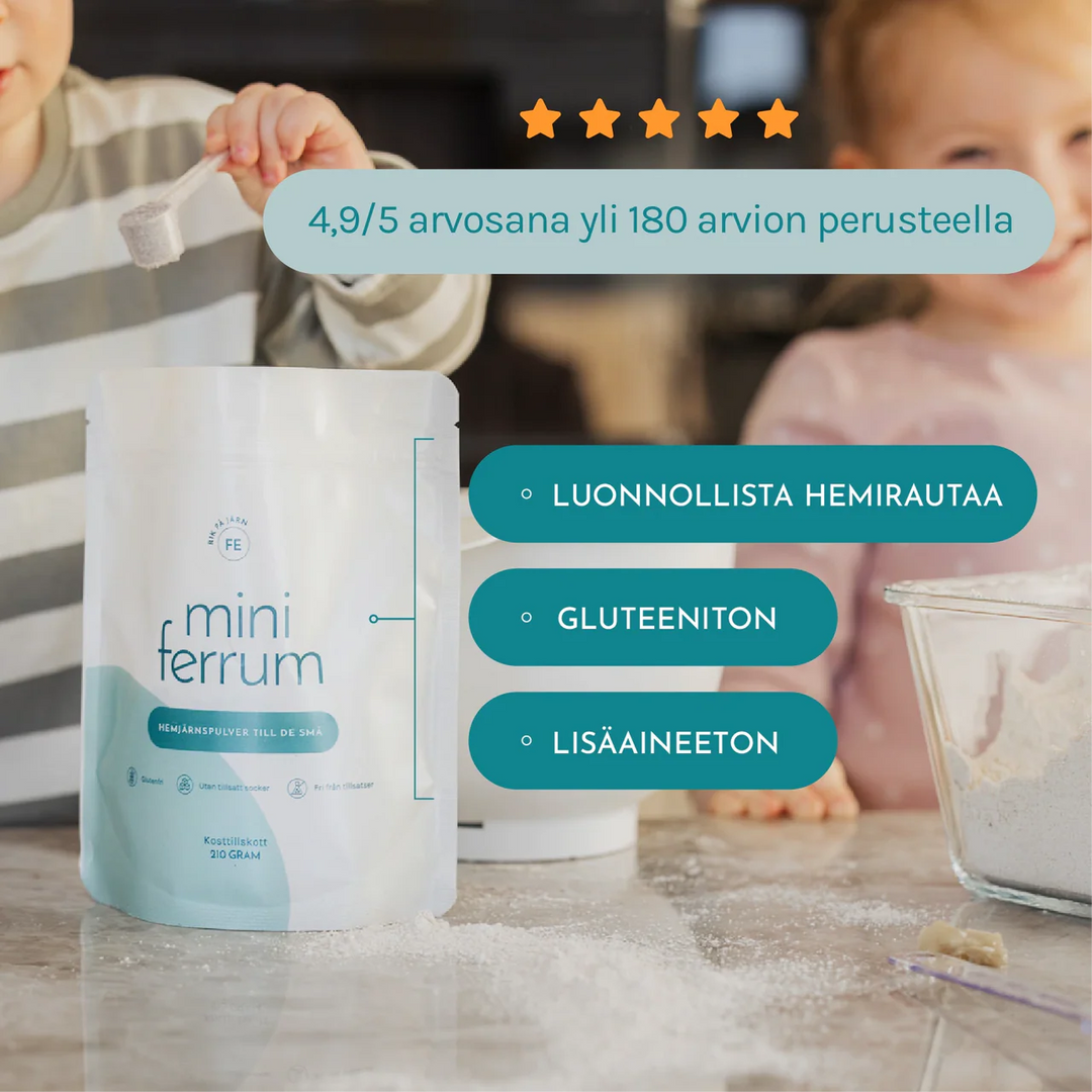 Mini Ferrum -hemirautajauhe lapsille 210 g