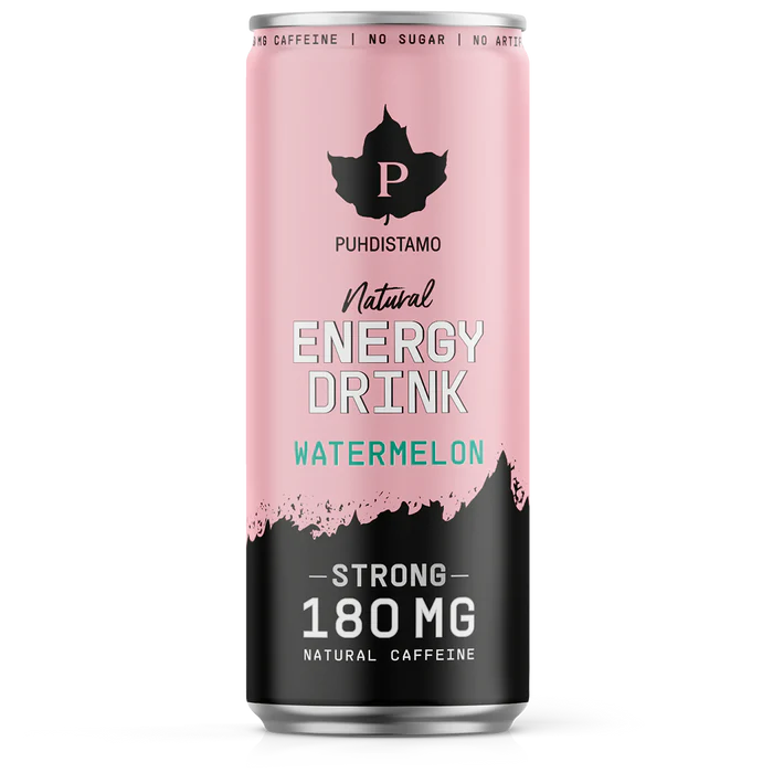 Puhdistamo Natural Energy Drink Watermelon - Hedelmäinen ja virkistävä energiajuoma