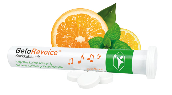 Gelorevoice Kurkkutabletti Sitrus-Mentoli