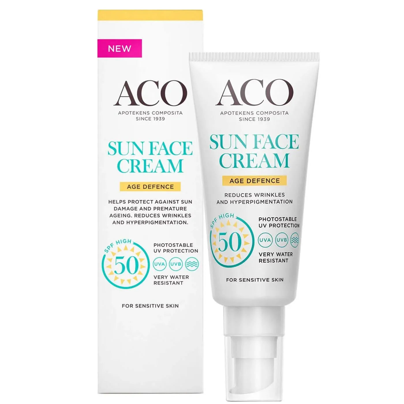 ACO Sun Face Cream Age Defence Spf50+ - Apteekki 360 Helsinki - Verkkoapteekki