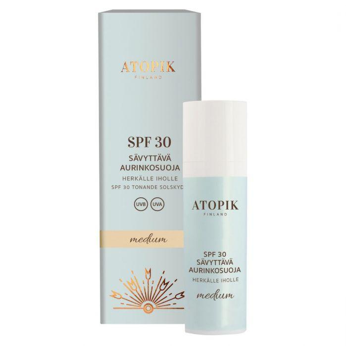 Atopik Sävyttävä Aurinkosuoja SPF30, Light Ja Medium - Apteekki 360 Helsinki - Verkkoapteekki