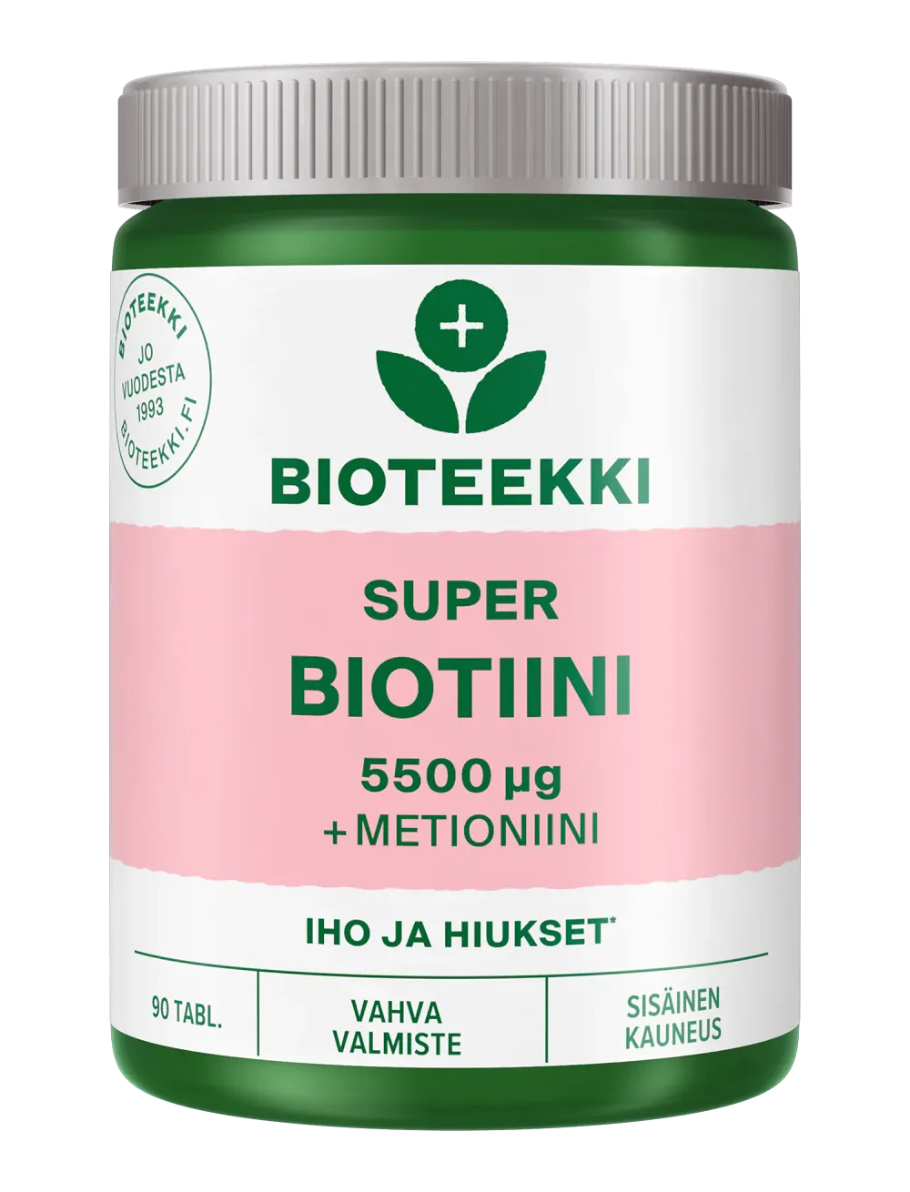 Bioteekki Super Biotiini (+Metioniini) 5500 ug - Apteekki 360 Helsinki - Verkkoapteekki